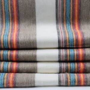 Luxury Alpaca Wool Blanket Striped Blanket